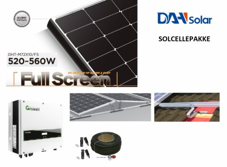 Industri Solcellepanel Pakke DAH 5600w / 10 Panel